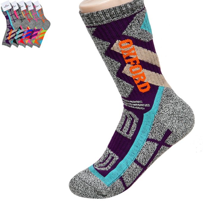 옥스포드 여성 컬러 라인 등산 파일 장목 양말0165dh