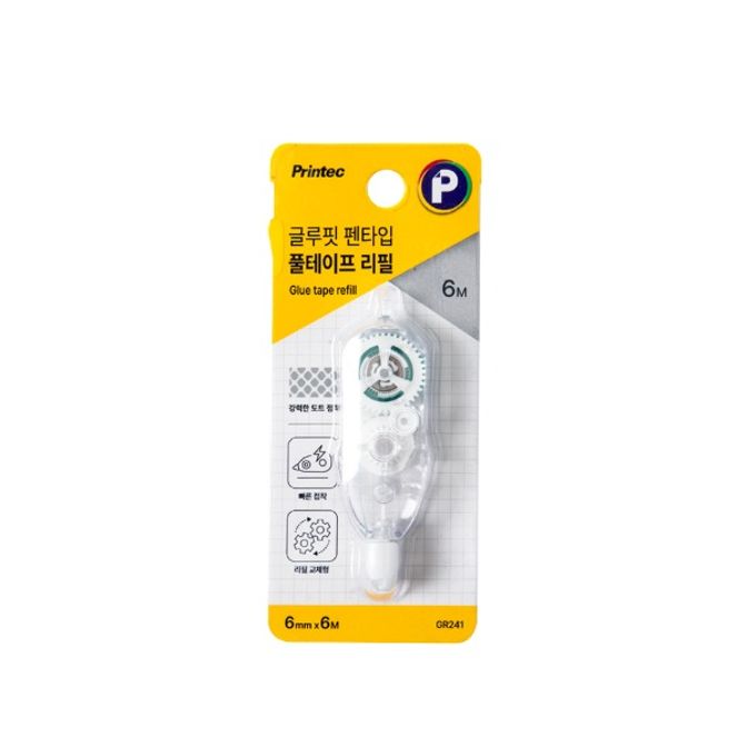 프린텍 글루핏 펜타입 풀테이프 리필 GR241