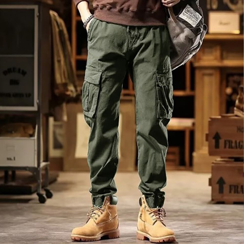 남성 포켓 사이드 카고 조거팬츠