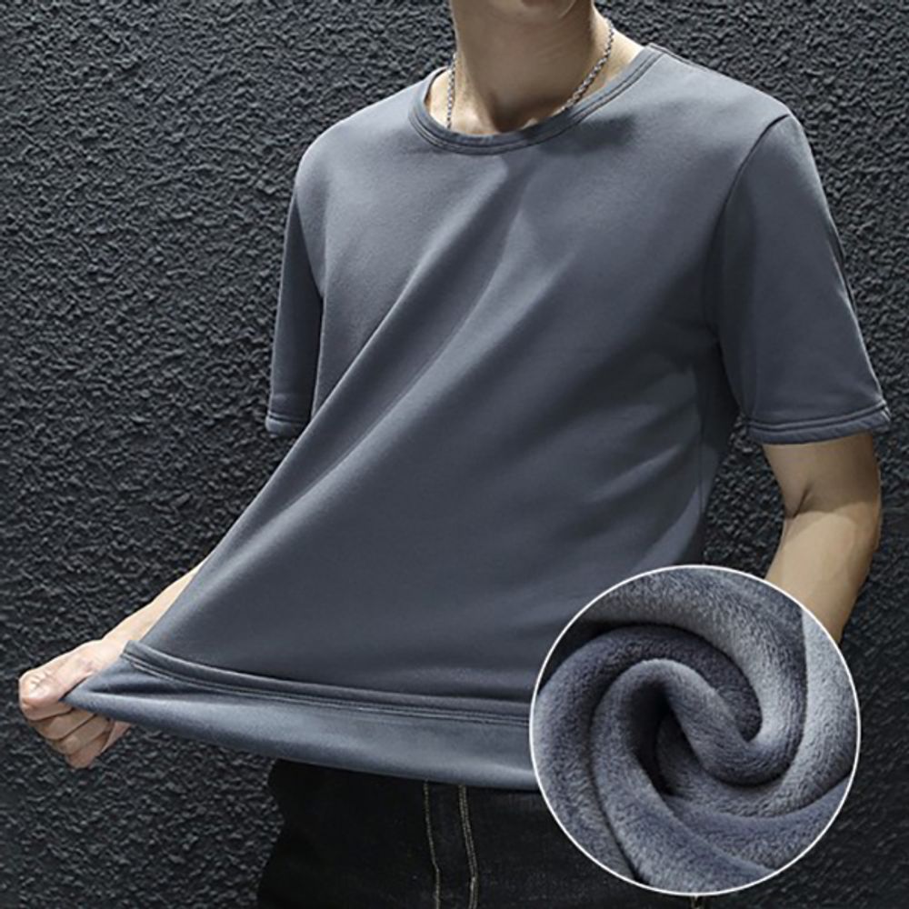 남성 이너티 홈웨어 기모 반팔 티셔츠