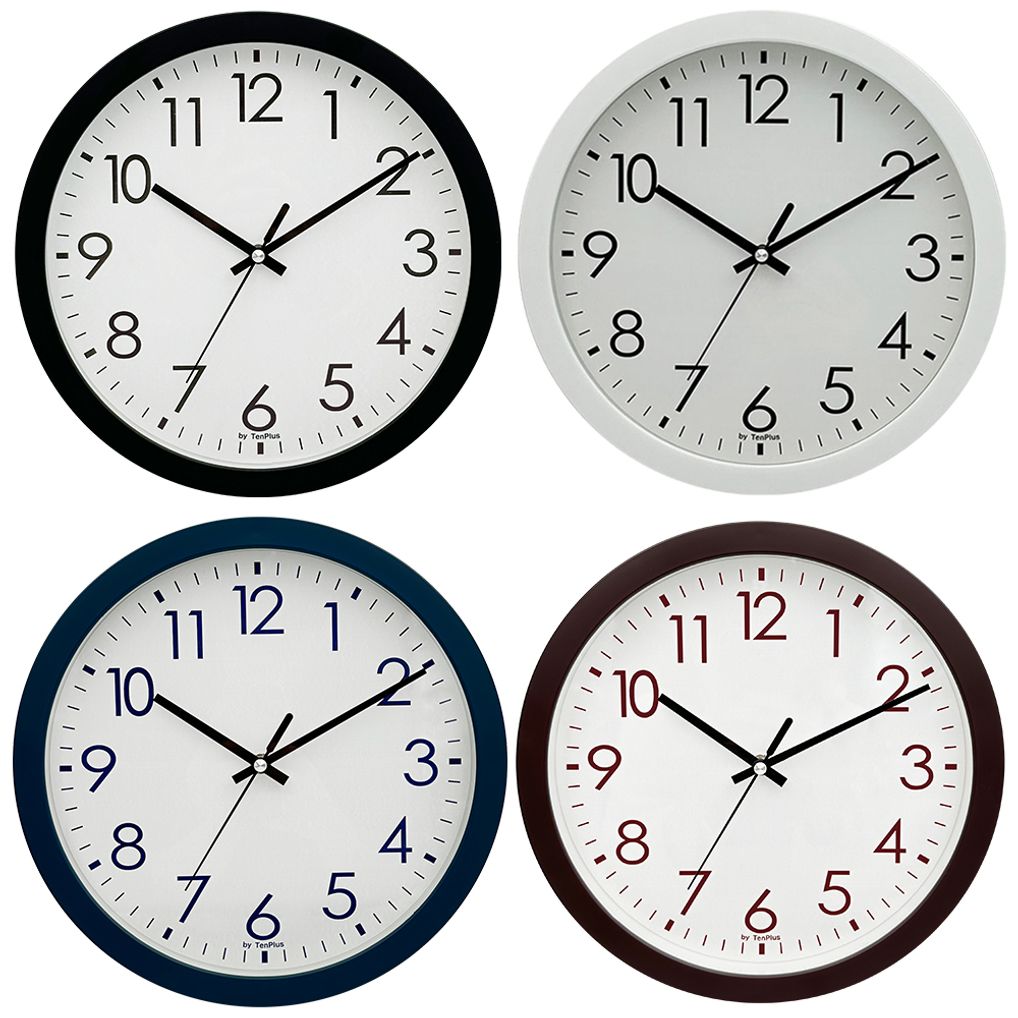 심플ABS 벽시계 거실 교실 사무실 국산 무소음 벽걸이시계 각인 인쇄 개업선물 27cm