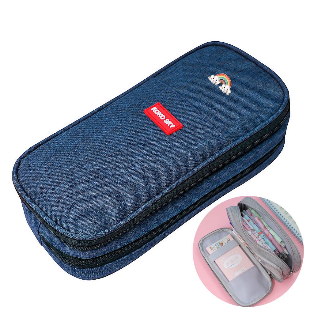 대용량 캔버스 확장형 필통