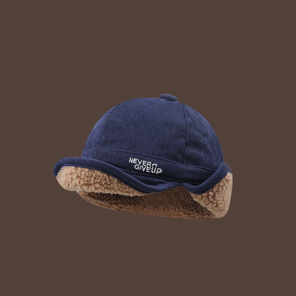 코듀로이 양털 안감 캡모자 겨울 모자