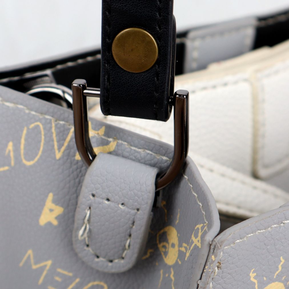 가방끈 부자재 나사형 D링 흑니켈 25mm 2P