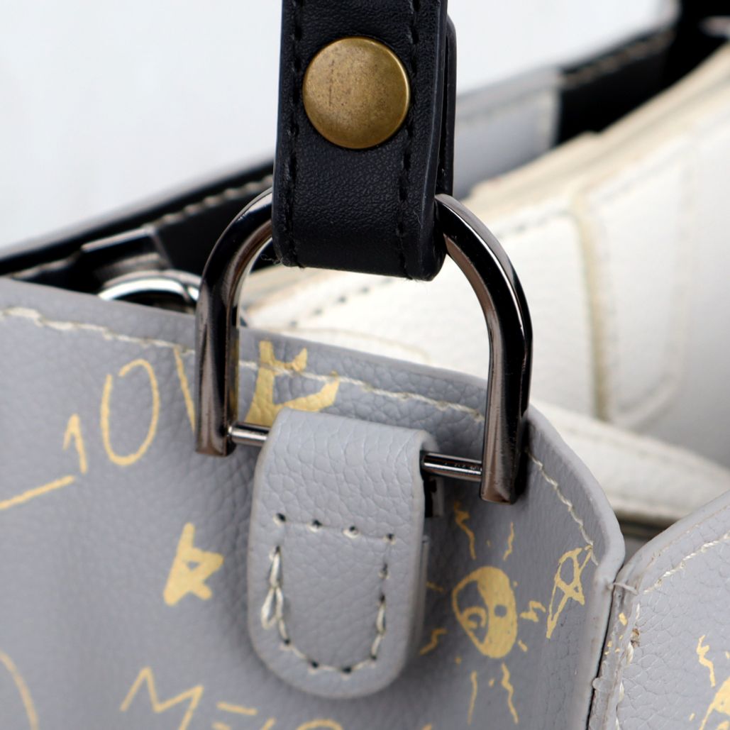 가방끈 부자재 나사형 D링 흑니켈 32mm 2P