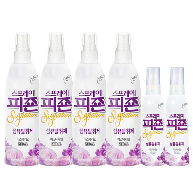 피죤 리치퍼퓸 섬유탈취제 80ml x 2 + 200ml x 4 - 미스틱레인