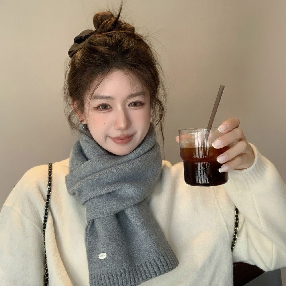 패션 소프트 니트 베이직 겨울 머플러