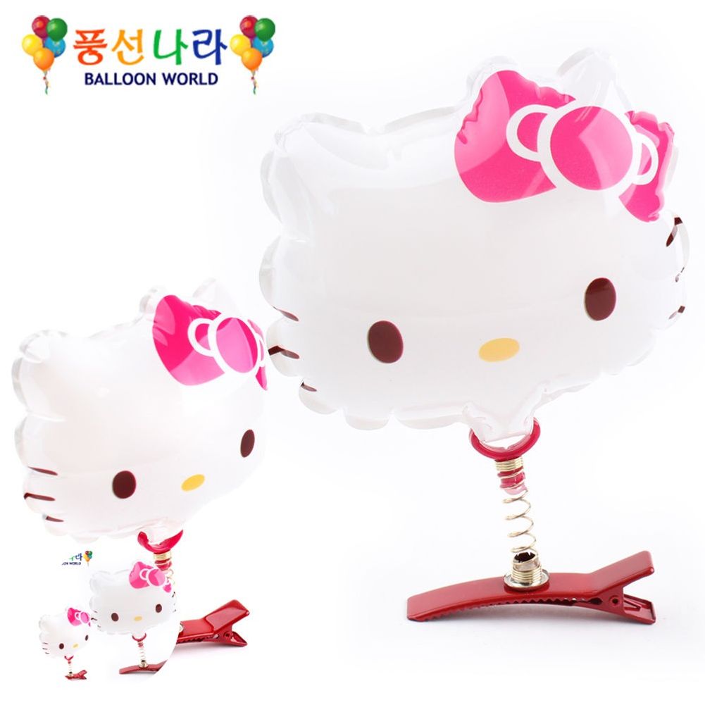 생일꼬깔모자 이벤트 아기꼬깔 파티 풍선클립 고정핀 장식 파티용미니망치풍선집게핀 키티 1개