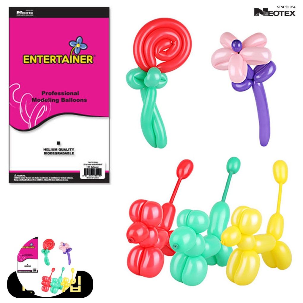 헬륨풍선 생일 파티용품 이벤트 하트 숫자 요술풍선 260N 스탠다드 색상혼합 100개입