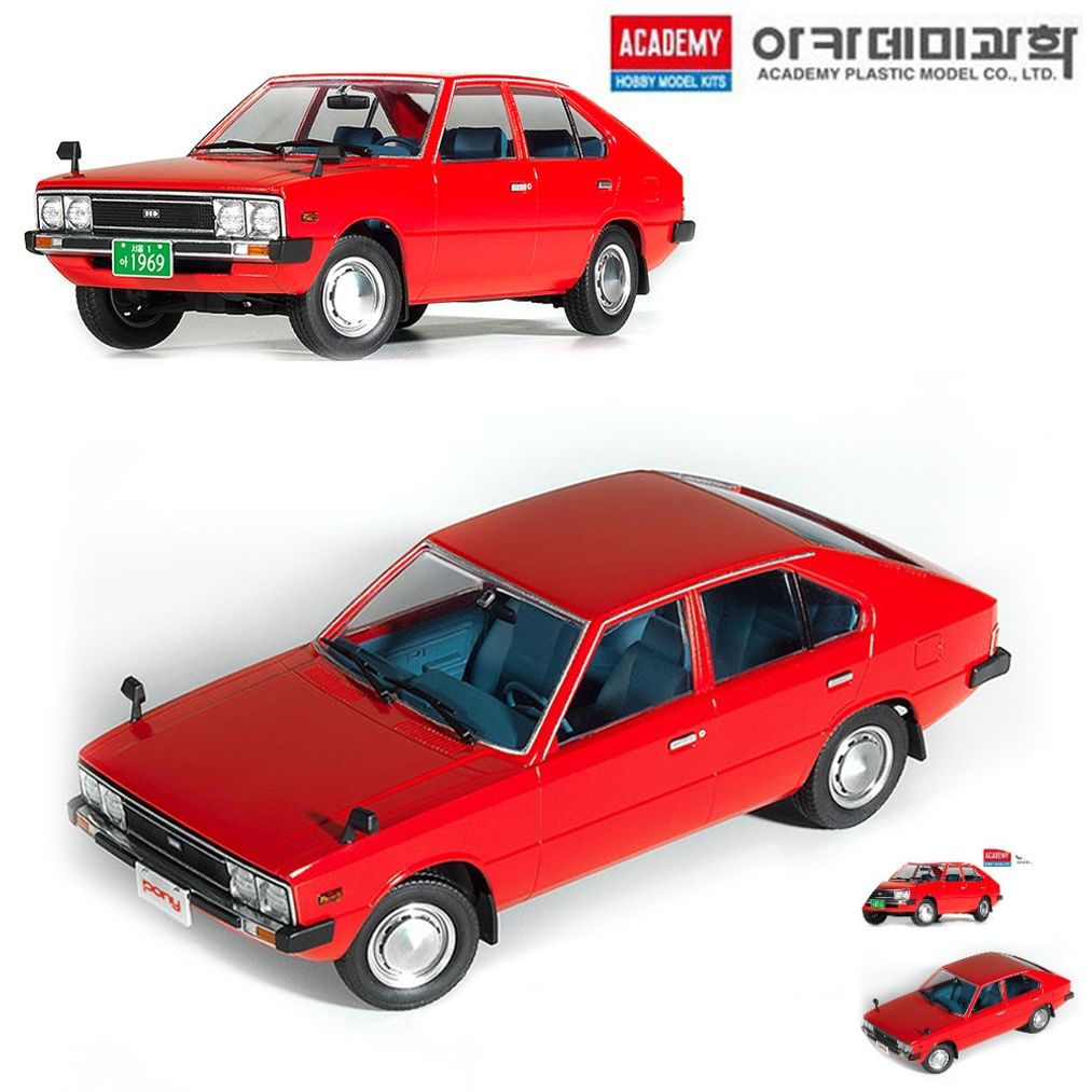 건담조립 피규어모형 캐릭터 액션 장식 소품 조립 현대자동차 포니 프라모델