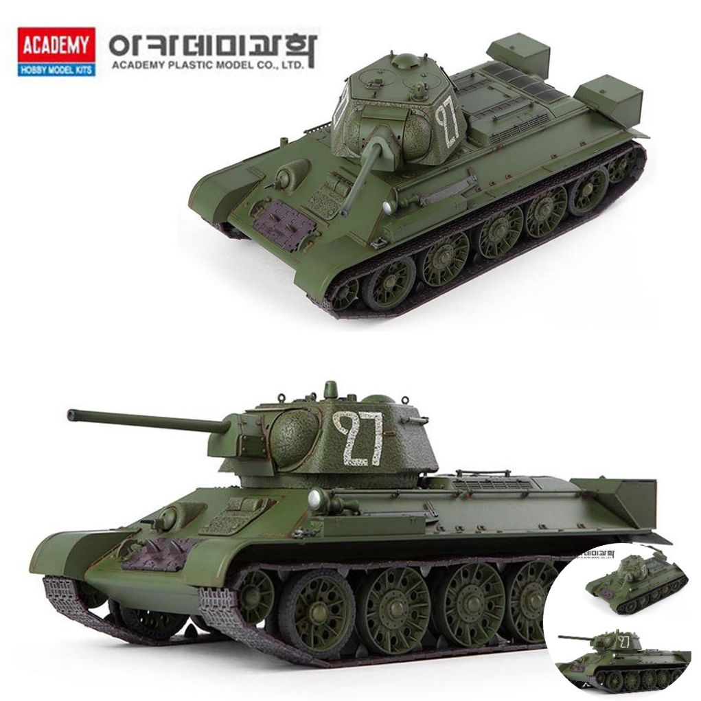 건담조립 피규어모형 캐릭터 액션 소품 장식용 조립 선물용 T34대 공장 생산형