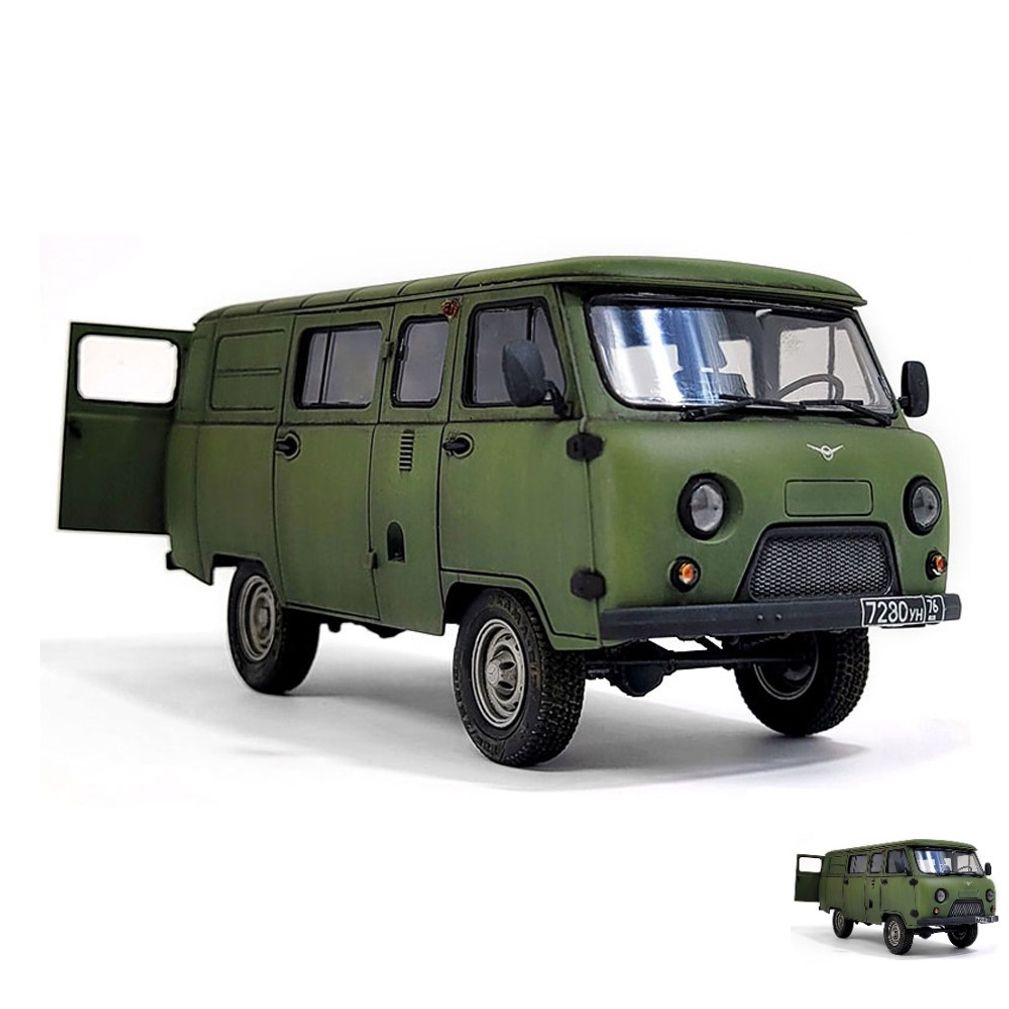 건담조립 피규어모형 캐릭터 액션 인형 장식 소품 장식용 조립 러시아 UAZ 3909 밴