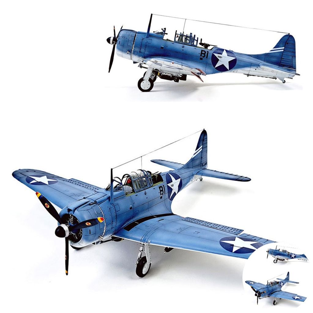 건담조립 피규어모형 캐릭터 액션 장식 소품 조립 미해군 SBD3 미드웨이 해전