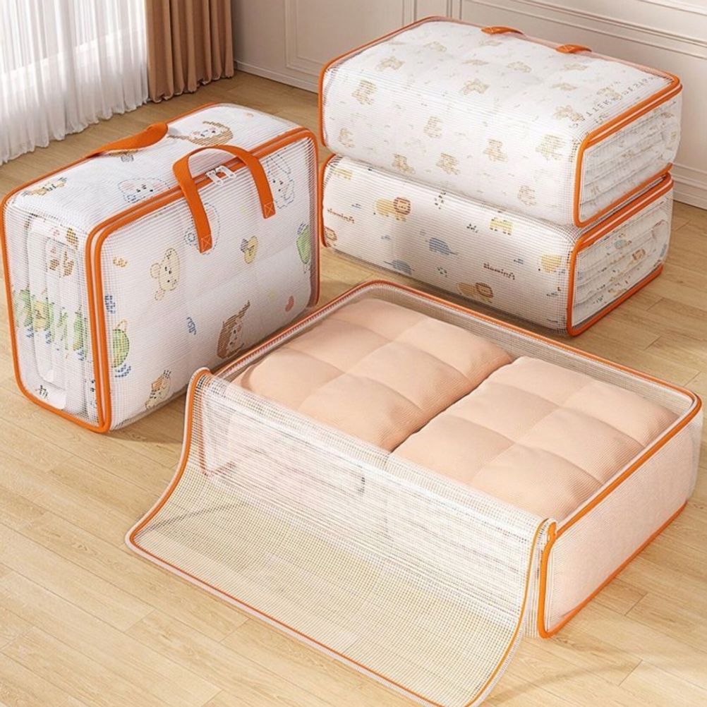 이불보관 투명 이불 정리함 패브릭 옷수납 가방 보관함