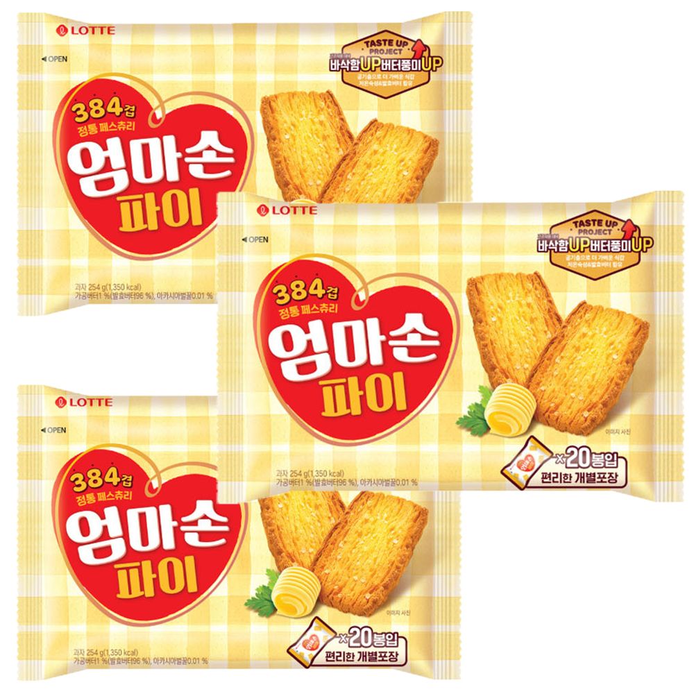 롯데 엄마손파이 254g x 3개