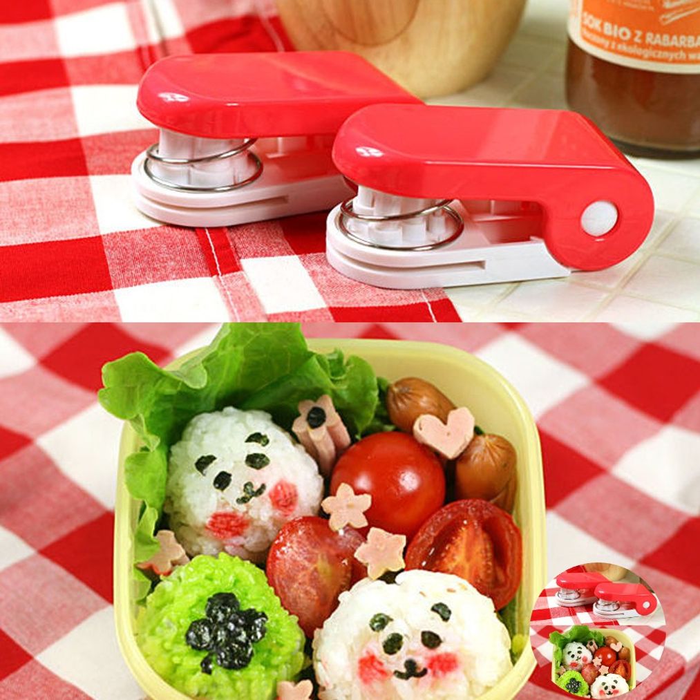 도시락꾸미기 주먹밥몰드 캐릭터 압착틀 모양틀예쁜 도시락 만들기 김 펀치꾹 팬더 클로버 레드
