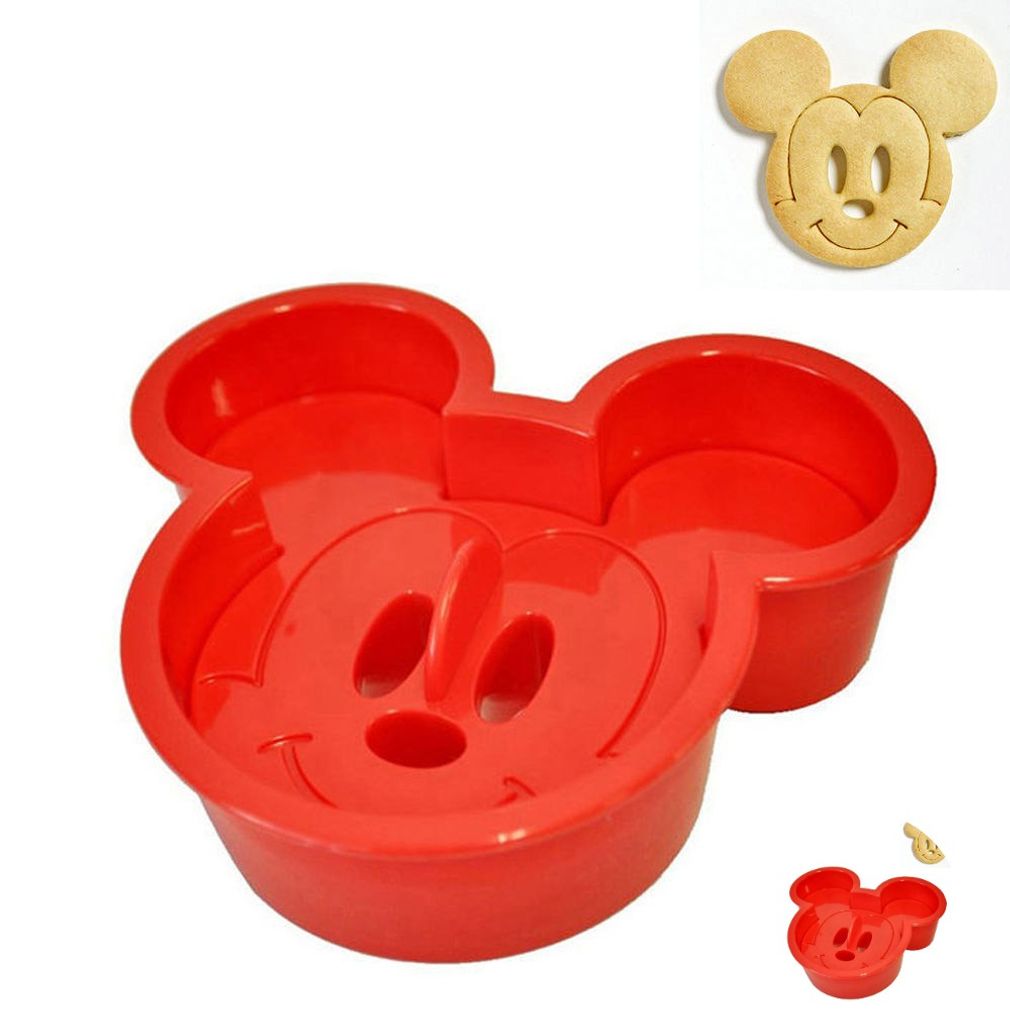 식빵틀 머핀 생일케이크 소금빵 사각 제빵 원형 오븐용캐릭터 식빵 쿠키틀 겸용 미키마우스