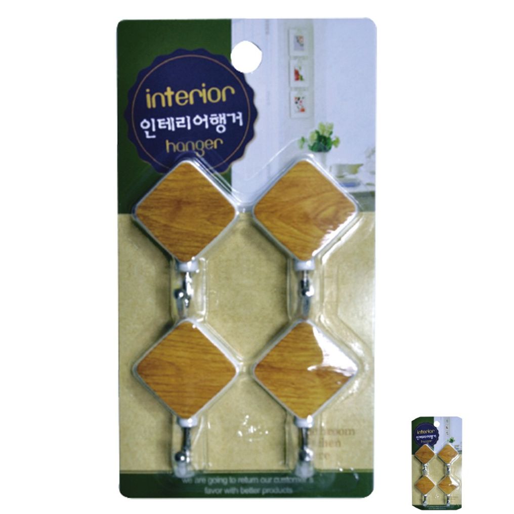 싱크볼 싱크대거름망 후드필터 디스펜서 씽크볼 주방 생활용품 우드 마름모 행거 4개입