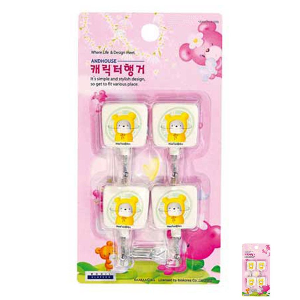 싱크볼 싱크대거름망 후드필터 디스펜서 주방 생활용품 캐릭터 사각 행거 4개입