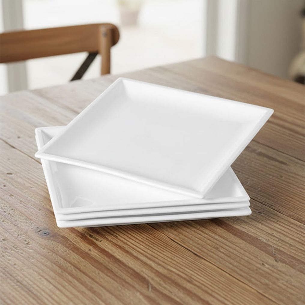 본차이나 사각접시 대 4P세트