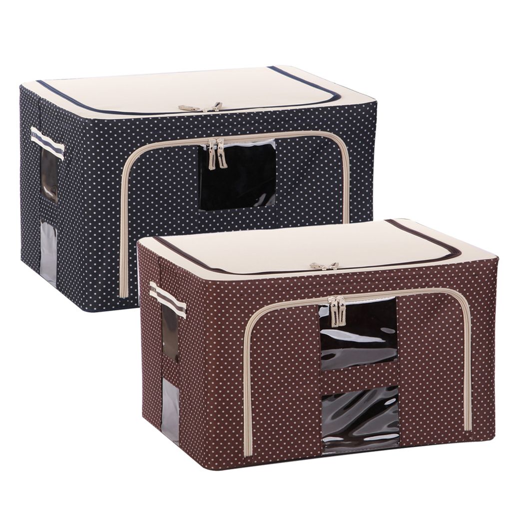 리빙스토어 와이어 리빙박스 56L 도트