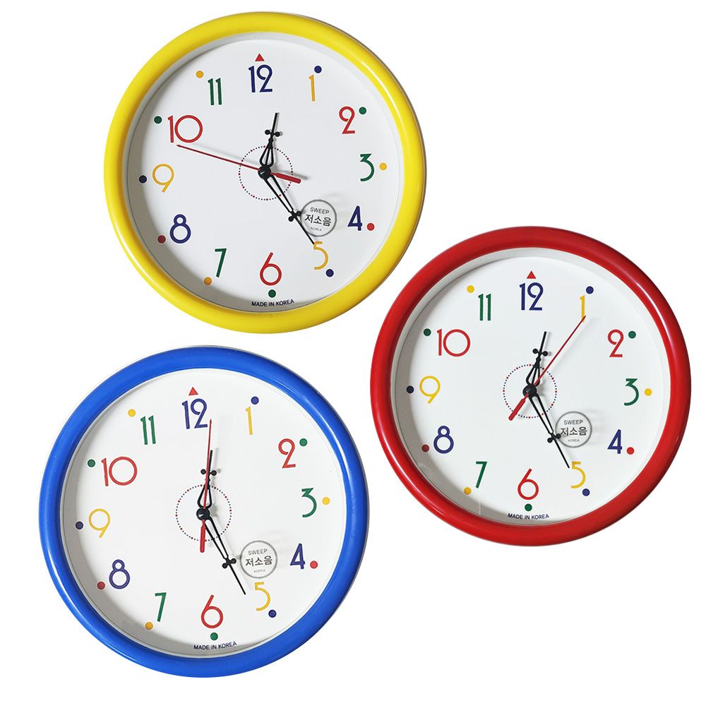 칼라 원형 벽시계