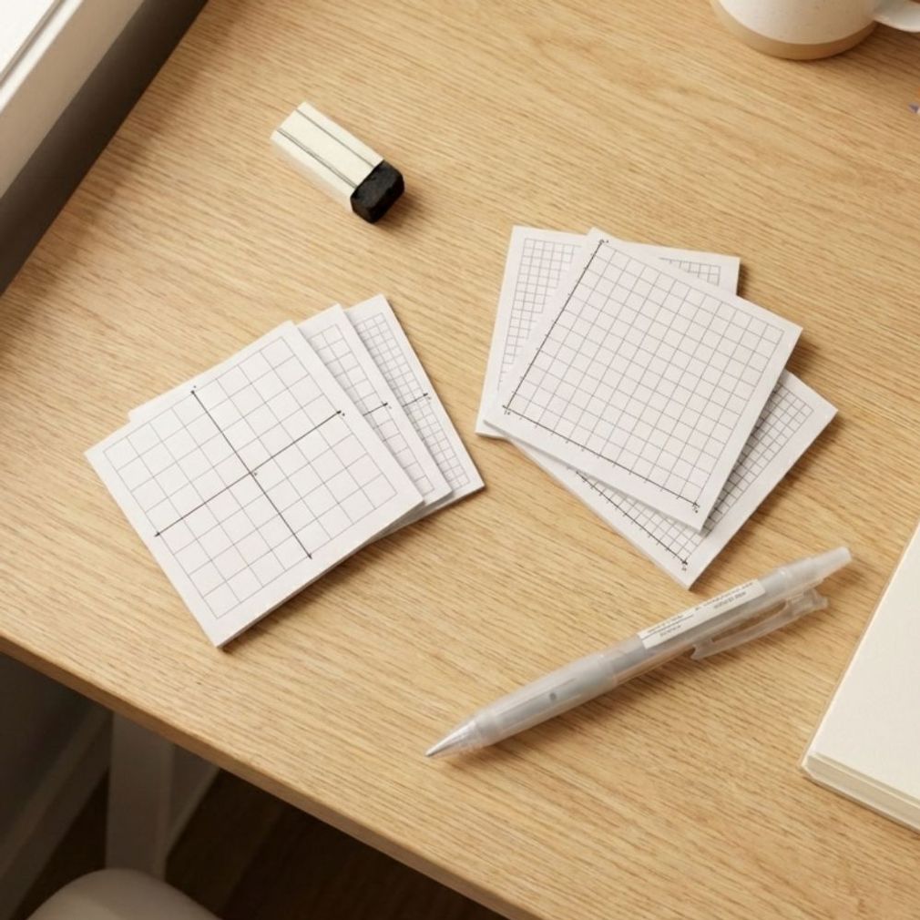 수학 그래프 메모지 좌표 점착 메모지 격자 모눈 오답노트 정리 6종 세트 150매